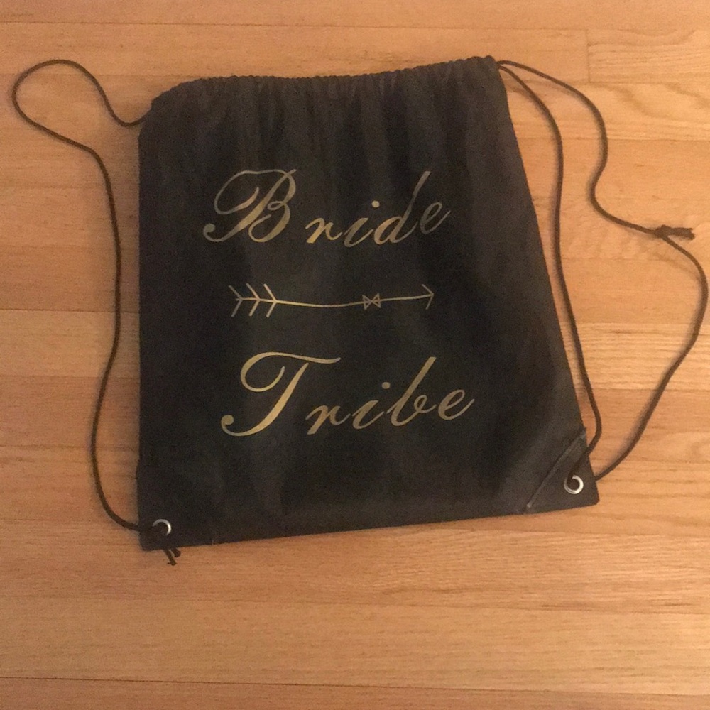Bride tribe drawstring bag